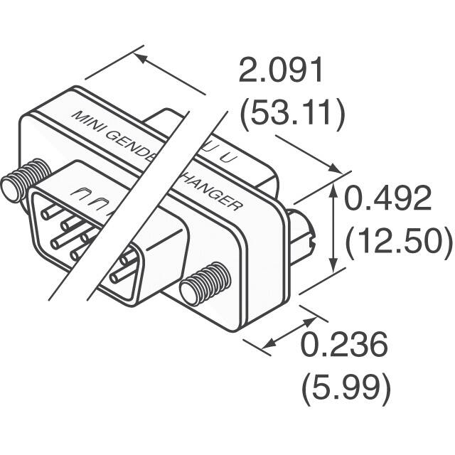 GCLP25M25F NorComp Inc.  D-Sub D-Shaped Connector Adapters